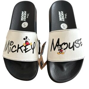 Disney Mickey Mouse Kids Slide Sandals - Black and White